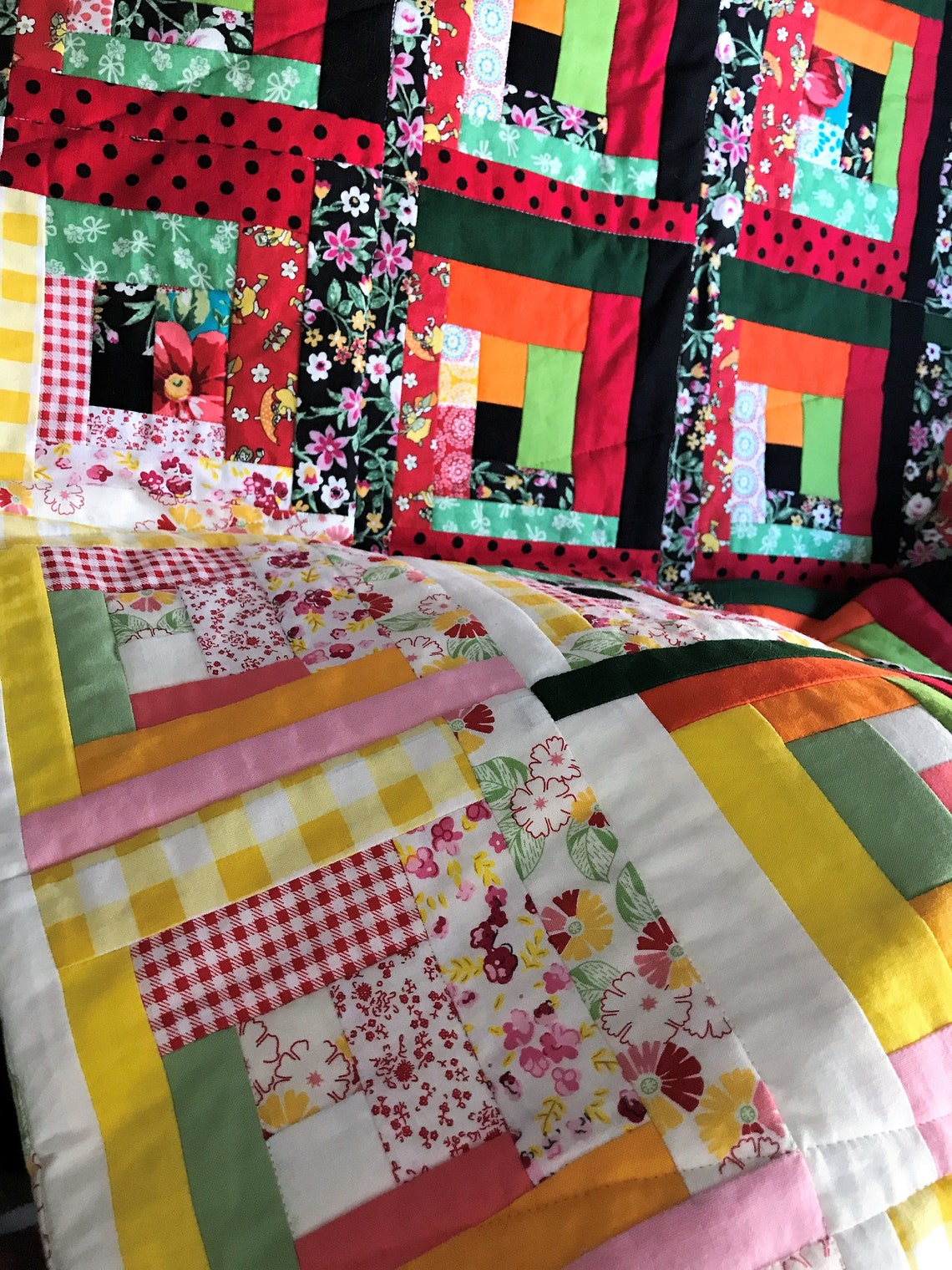 Handmade Sunshine Quilt Lap Quilt Crib Quilt Cotton Quilt Etsy