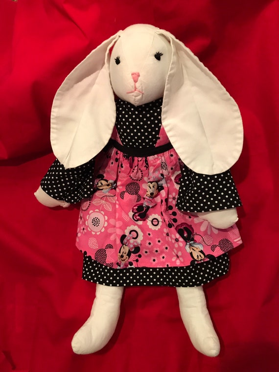 Handmade Cotton Bunny Doll: Collectible Plush Rabbit, 20