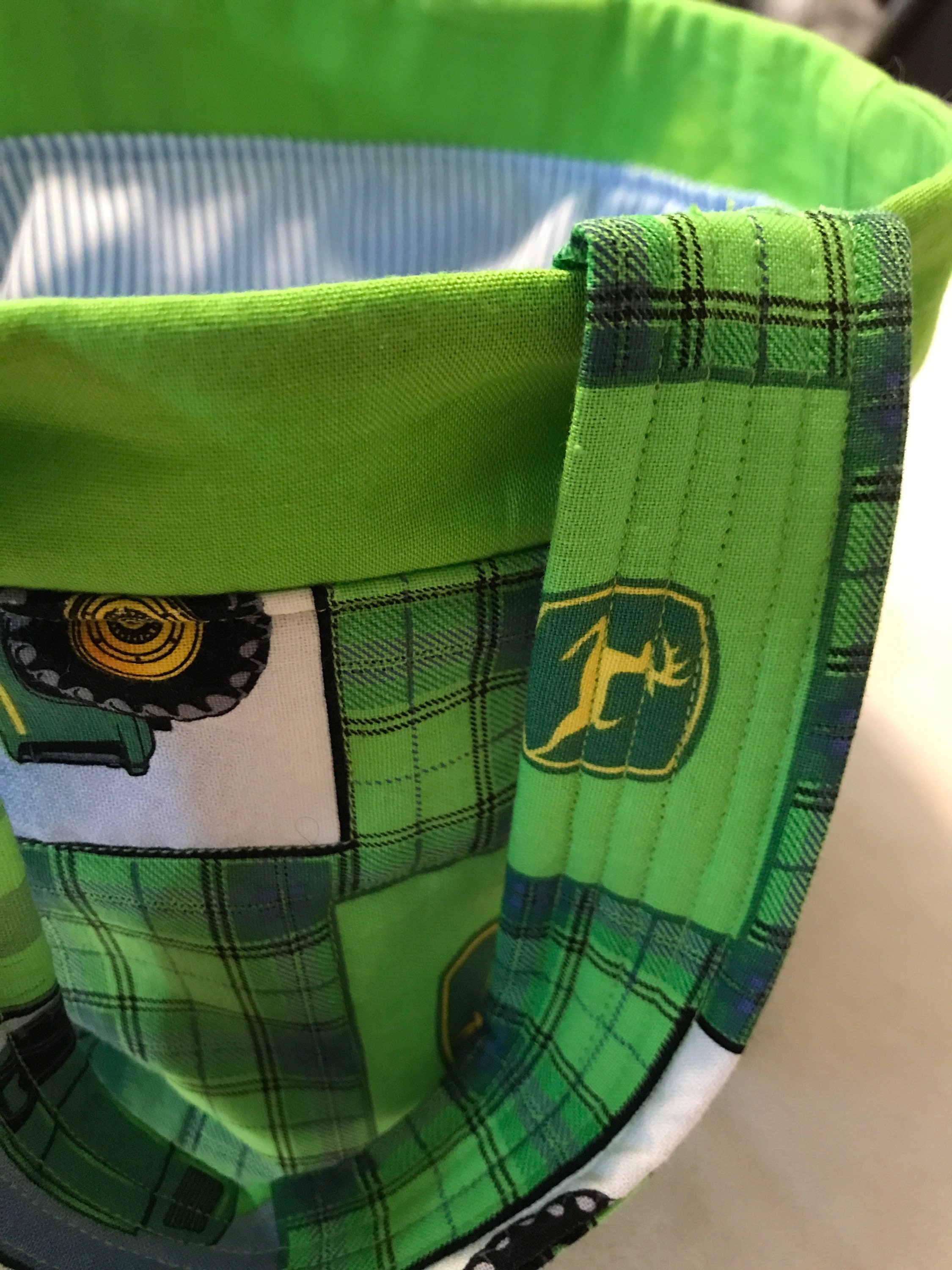 John Deere fabric drawstring bag with handles bucket bag Etsy
