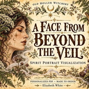 A Face From Beyond the Veil | Spirit Portrait Visualization Reading | Personalized Portrait & Detailed PDF