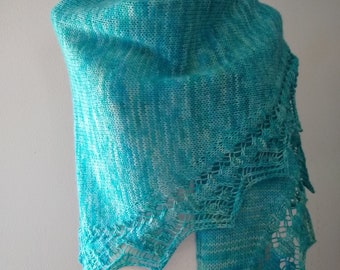 Queen's Lace Shawl PDF KNITTING PATTERN instructions for knitting