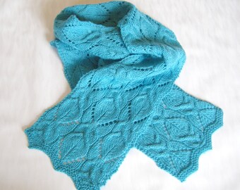 Knitting Pattern PDF, Caribbean Cables & Lace Scarf, instructions for knitting