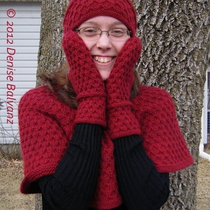 Amaliya Textured Cowl Capelet, Cape KNITTING PATTERN PDF instructions image 3