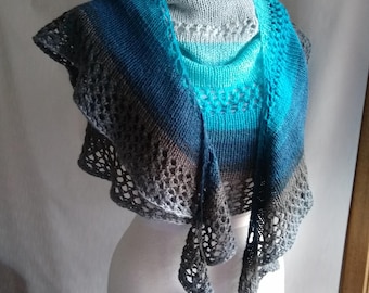 Lace Shawl Knitting Pattern, Crescent Scarf Instructions (PDF Pattern)