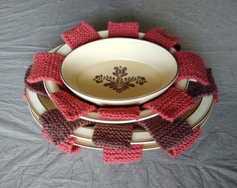 Oval Platter Protectors PDF KNITTING PATTERN, instructions for knitting