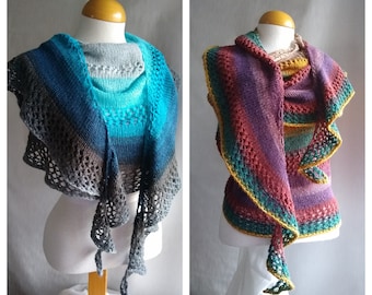 Lace Shawl or Scarf PDF KNITTING PATTERN, Fall Blessings Shawl, instructions for knitting