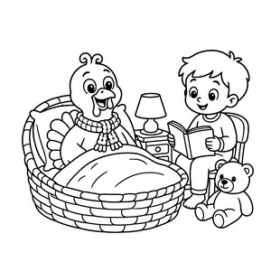 Diversión de Acción de Gracias: ¡Los pavos dan un festín! Un divertido libro para colorear de Acción de Gracias para niños de 6 a 10 años, 50 páginas imprimibles, descarga instantánea en PDF. imagen 8
