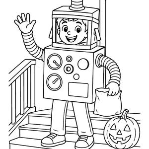 Goofy Ghouls Night Out Halloween Coloring Book for Kids 6-10, 50 Funny Printable Pages, Ghosts, Costumes and Candy PDF imagen 3