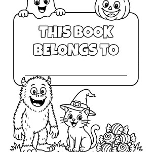 Goofy Ghouls Night Out Halloween Coloring Book for Kids 6-10, 50 Funny Printable Pages, Ghosts, Costumes and Candy PDF imagen 8