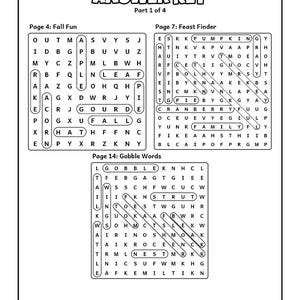 Pass the Giggles! Thanksgiving Activity Book for Kids 6-10, 50 Printable Pages, Coloring, Word Search, Mazes, Tracing, PDF image 9