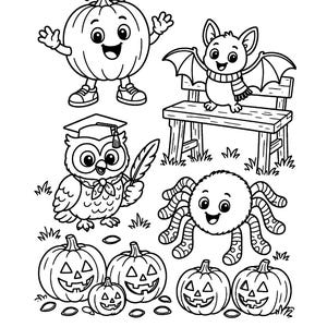The Pumpkin Puzzle Club Halloween Activity Book for Kids 6-10, 50 Printable Pages, Coloring, Word Search, Mazes, Tracing PDF imagen 7