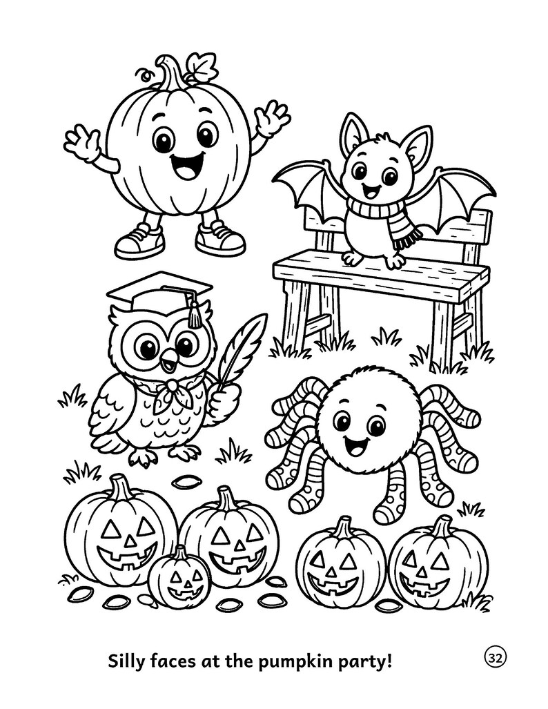 The Pumpkin Puzzle Club Halloween Activity Book for Kids 6-10, 50 Printable Pages, Coloring, Word Search, Mazes, Tracing PDF imagen 7