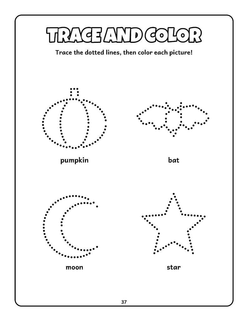 The Pumpkin Puzzle Club Halloween Activity Book for Kids 6-10, 50 Printable Pages, Coloring, Word Search, Mazes, Tracing PDF imagen 6