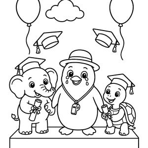 Critter Boot Camp Coloring Book for Kids 5-10, 50 Pages, Silly Zoo and Farm Animals in Training, Printable PDF image 6