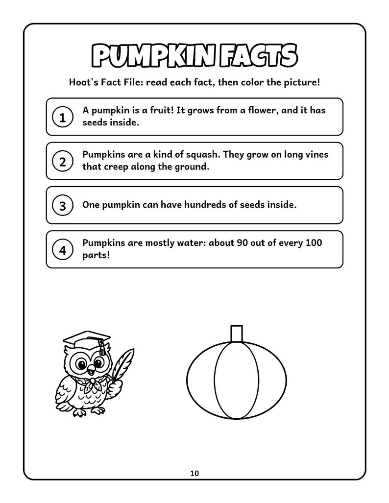 The Pumpkin Puzzle Club Halloween Activity Book for Kids 6-10, 50 Printable Pages, Coloring, Word Search, Mazes, Tracing PDF imagen 8