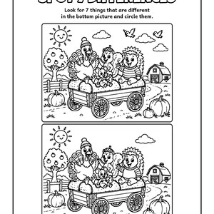 Pass the Giggles! Thanksgiving Activity Book for Kids 6-10, 50 Printable Pages, Coloring, Word Search, Mazes, Tracing, PDF image 5