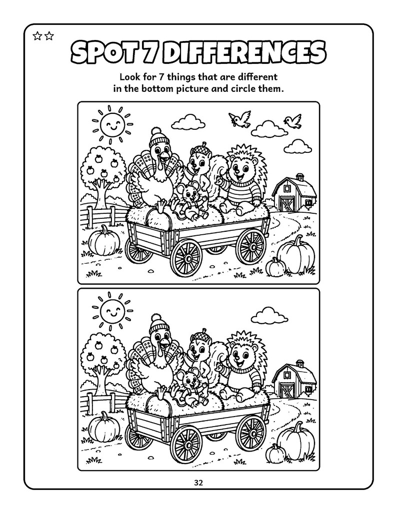 Pass the Giggles! Thanksgiving Activity Book for Kids 6-10, 50 Printable Pages, Coloring, Word Search, Mazes, Tracing, PDF image 5