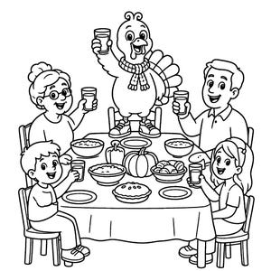 Diversión de Acción de Gracias: ¡Los pavos dan un festín! Un divertido libro para colorear de Acción de Gracias para niños de 6 a 10 años, 50 páginas imprimibles, descarga instantánea en PDF. imagen 7