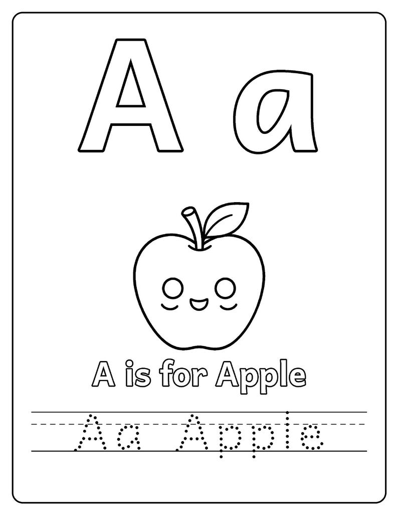 My First ABC & 123 Coloring Book for Ages 3-5, 50 Printable Pages, Alphabet and Number Tracing, Counting Worksheets, Preschool PDF imagen 2