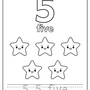 My First ABC & 123 Coloring Book for Ages 3-5, 50 Printable Pages, Alphabet and Number Tracing, Counting Worksheets, Preschool PDF imagen 3