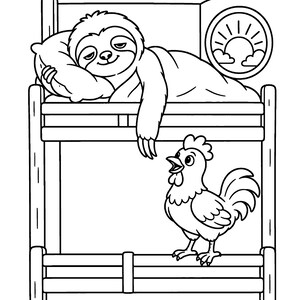 Critter Boot Camp Coloring Book for Kids 5-10, 50 Pages, Silly Zoo and Farm Animals in Training, Printable PDF image 2