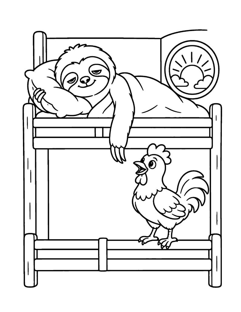Critter Boot Camp Coloring Book for Kids 5-10, 50 Pages, Silly Zoo and Farm Animals in Training, Printable PDF image 2