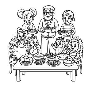 Pass the Giggles! Thanksgiving Activity Book for Kids 6-10, 50 Printable Pages, Coloring, Word Search, Mazes, Tracing, PDF image 7