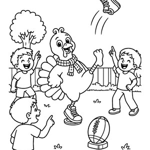 Diversión de Acción de Gracias: ¡Los pavos dan un festín! Un divertido libro para colorear de Acción de Gracias para niños de 6 a 10 años, 50 páginas imprimibles, descarga instantánea en PDF. imagen 4