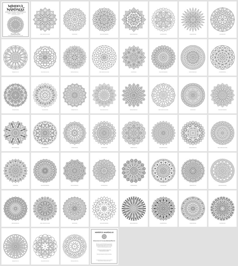 Mindful Mandalas Coloring Book for Adults: 50 Mandala Pages with Breathing Prompts, Floral, Geometric, Nature and Zen, Stress Relief PDF image 9