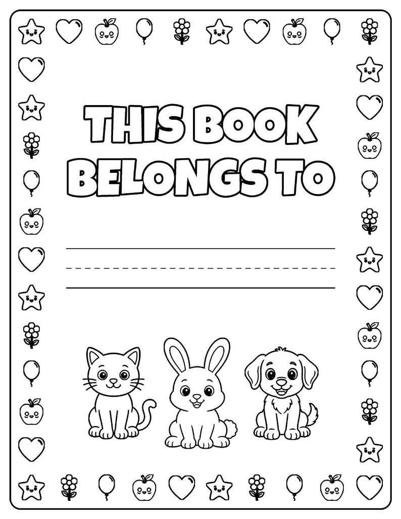 My First ABC & 123 Coloring Book for Ages 3-5, 50 Printable Pages, Alphabet and Number Tracing, Counting Worksheets, Preschool PDF imagen 5