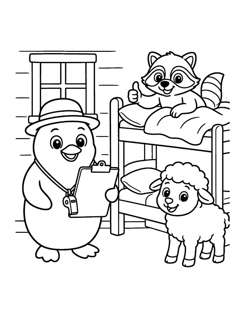 Critter Boot Camp Coloring Book for Kids 5-10, 50 Pages, Silly Zoo and Farm Animals in Training, Printable PDF image 4