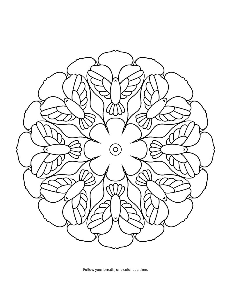 Mindful Mandalas Coloring Book for Adults: 50 Mandala Pages with Breathing Prompts, Floral, Geometric, Nature and Zen, Stress Relief PDF image 4
