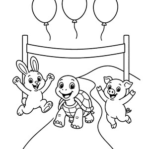 Critter Boot Camp Coloring Book for Kids 5-10, 50 Pages, Silly Zoo and Farm Animals in Training, Printable PDF image 5