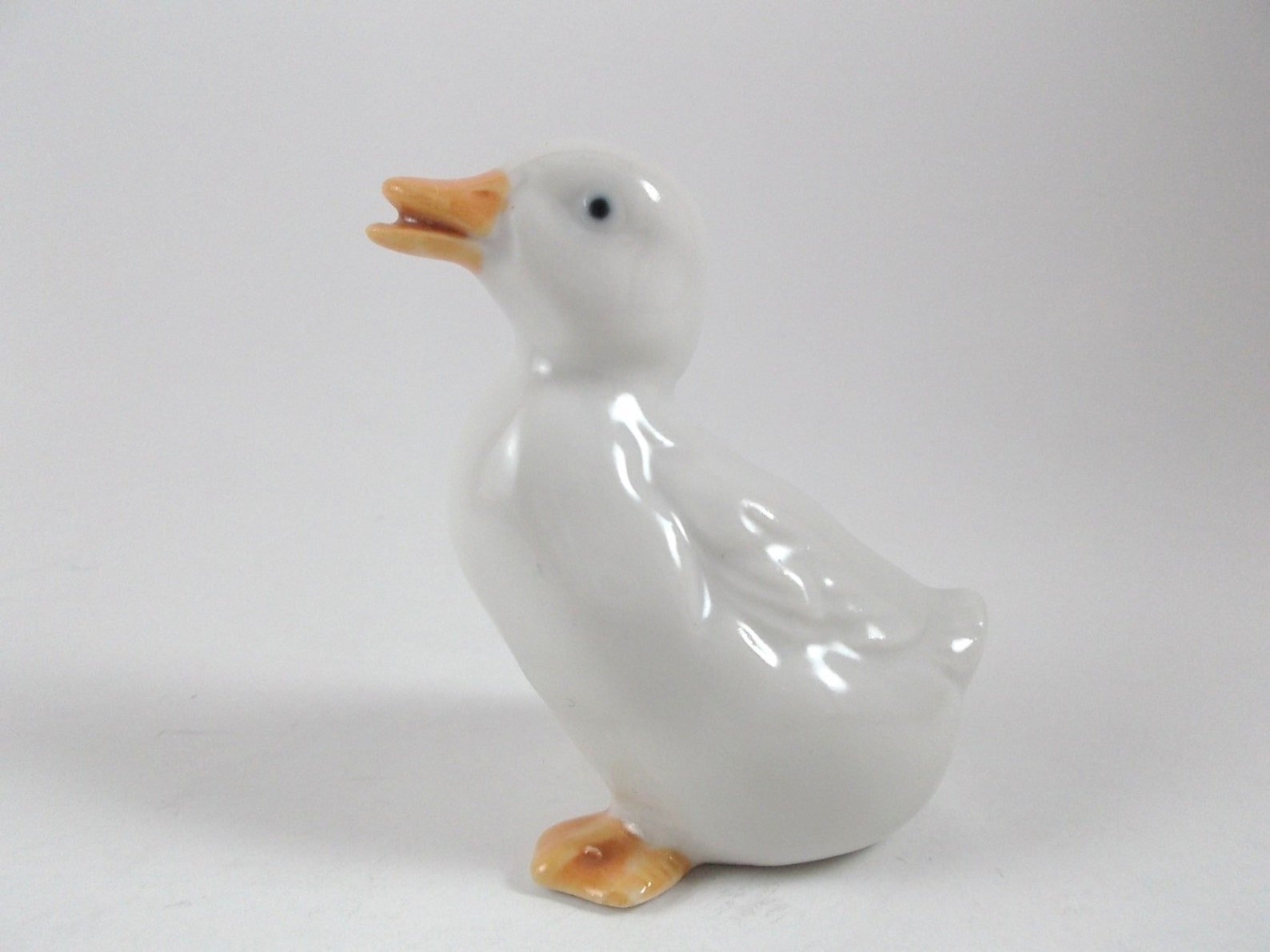 Vintage Porcelain Duck Figurine Miniature Figurine Collectible Etsy