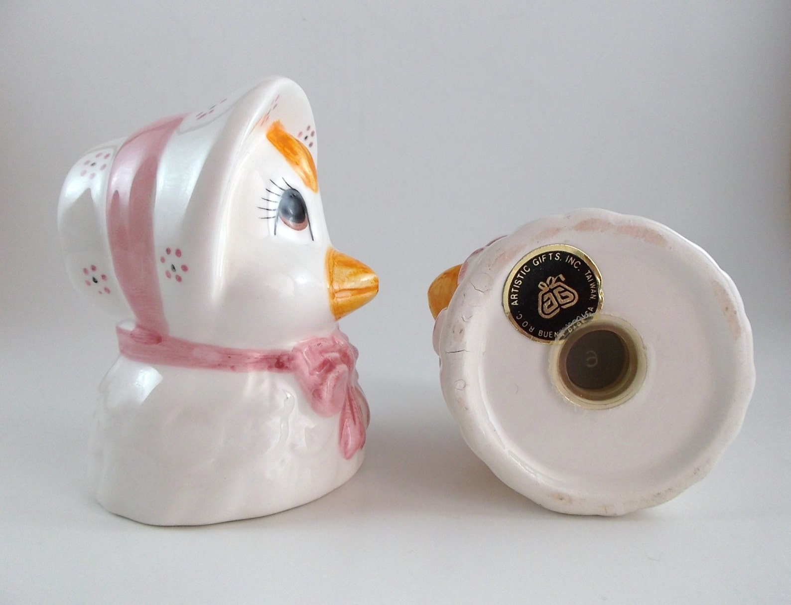 Vintage Salt and Pepper Shakers Ceramic Shakers Easter Chicken Etsy