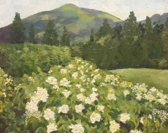 Digital Download | New England landscape | New Hampshire | Mountains | Hydrangeas