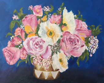 Digital Download | Floral Bouquet | Flower Arrangement | Still life | Roses | Poppies