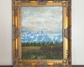 National Park – Original 16x20 Oil Painting on Canvas | Impressionist Mountain Landscape | Free U.S. Shipping