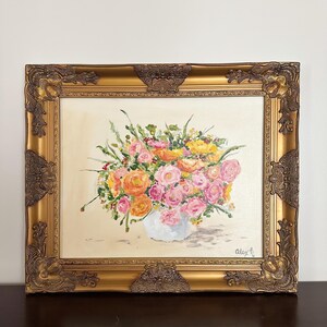 Original Floral Still Life – 16x20 Impressionist Oil Painting on Canvas | Cheerful Bouquet Home Decor | Bright Flowers