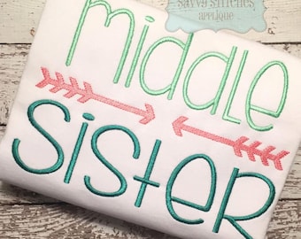 Middle Sister Machine Embroidery Design