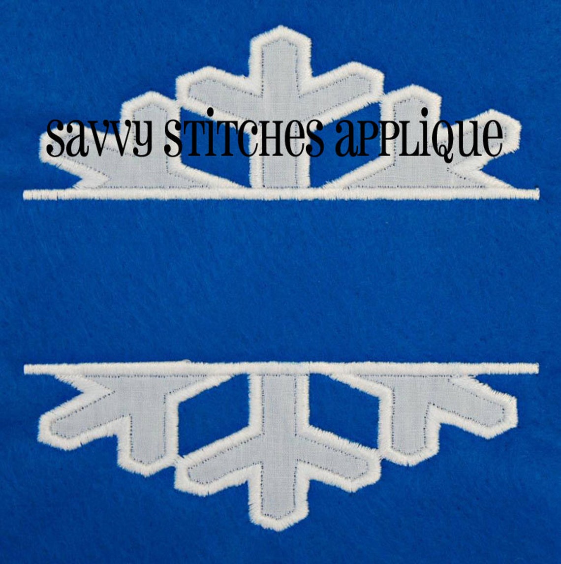 Split Snowflake Machine Embroidery Applique Design Etsy
