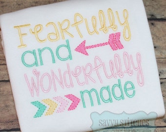 Fearfully and Wonderfully Made Machine Embroidery design