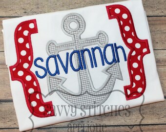 Bracket Anchor Machine Embroidery Applique Design