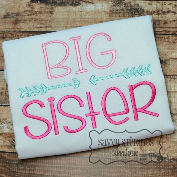 Big Sister Machine Embroidery Design