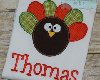 Round Turkey Machine Embroidery Applique Design