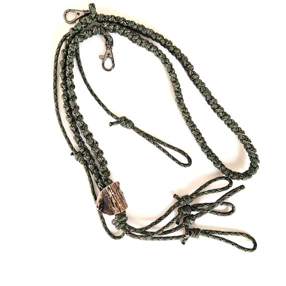 Duck hunting lanyard accented with deer antler, 6 call loops, 2 accessory clips, dog training, hunting gift