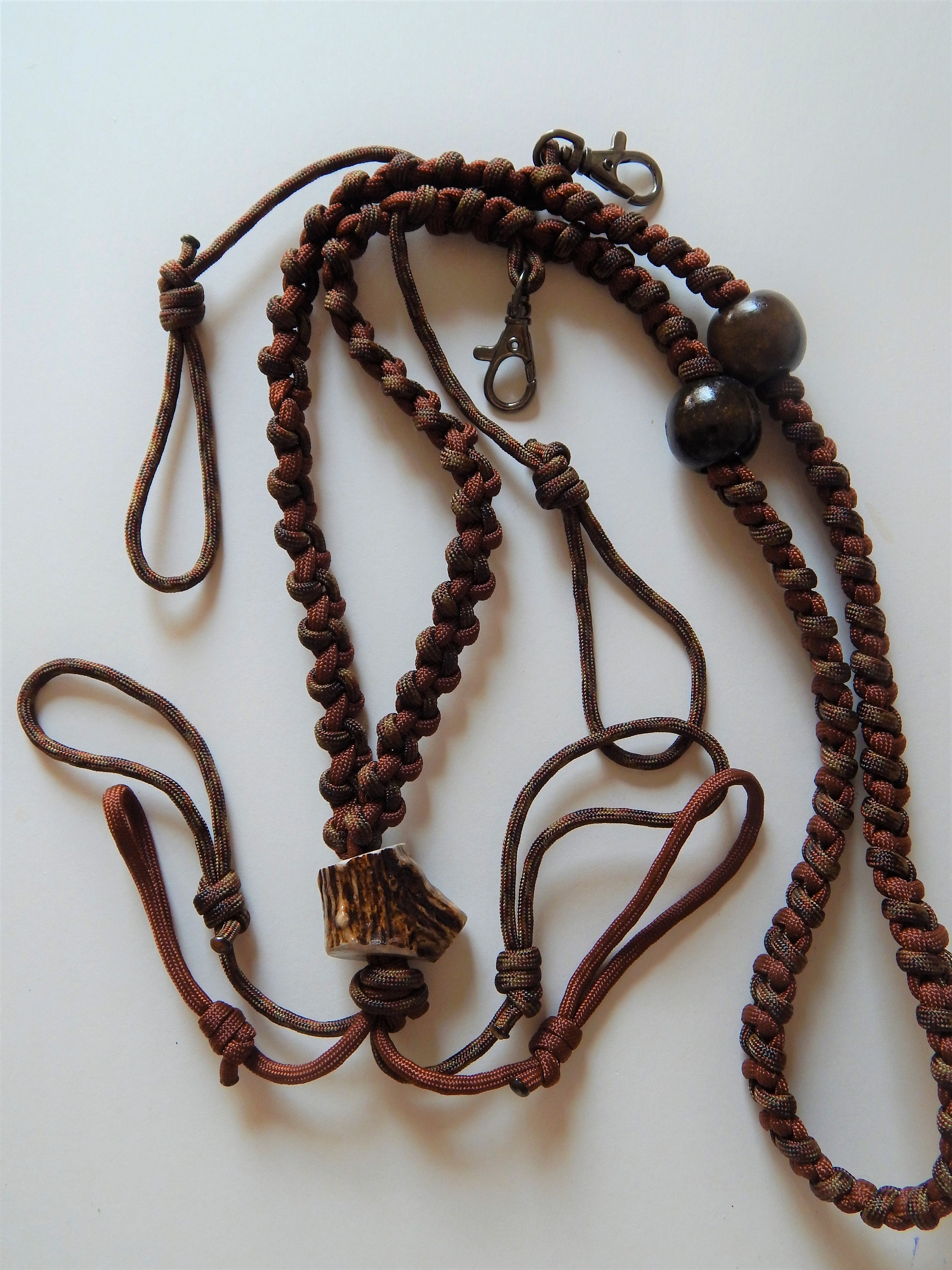 Duck hunting lanyard accented with deer antler paracord 6 Etsy