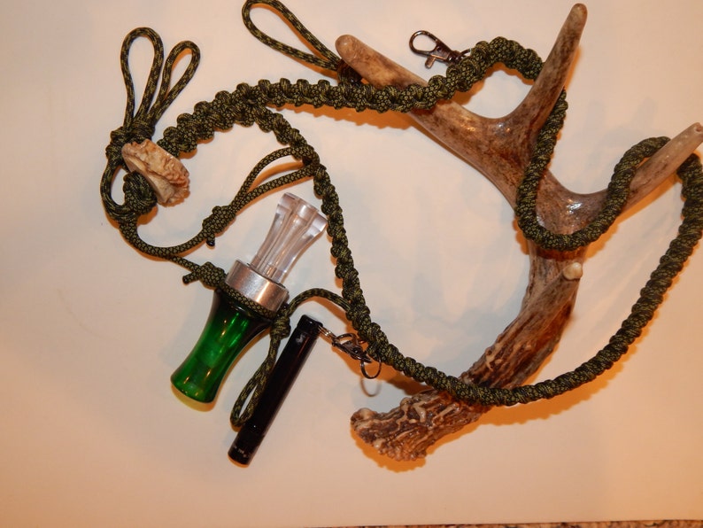 Duck call deer antler hunting paracord lanyard khaki dark Etsy