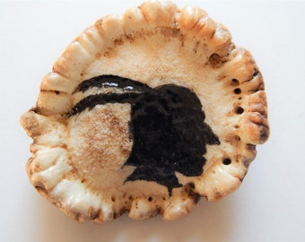 Painted Indianhead Elk Antler Burr: Native American Decor