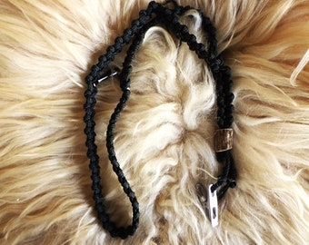 Fly fishing paracord lanyard, deer antler, fishing accessory, Fishing gift, Ojibwe made